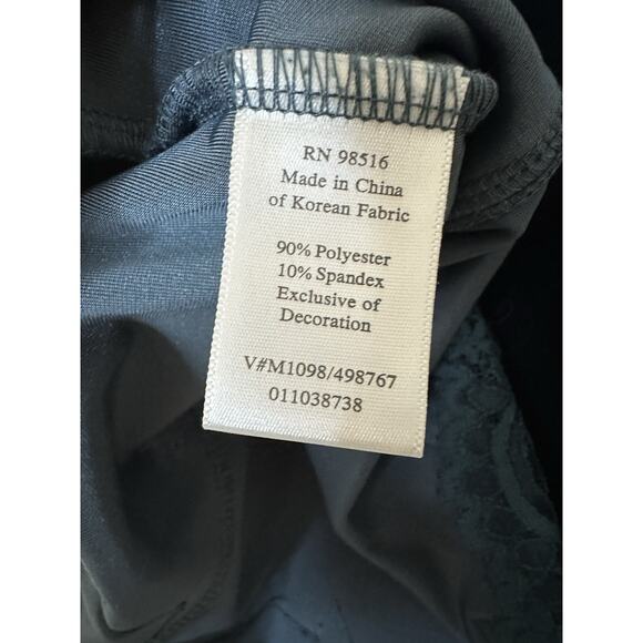 COLDWATER CREEK Dark Green Velvet Lace Trim Cami Tank Top Fairygrunge Vamp Y2K S - Picture 12 of 12